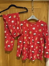 Red Christmas Pyjamas 12yrs Boys Girls Family Matching