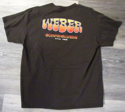 Vintage Dewey Weber Surfboards Black XL Cotton Short Sleeve T-Shirt (MS-30)