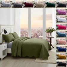 Modern Quilt Set with Pillow Shams Soft Bedspread Bedding Set Twin Queen King