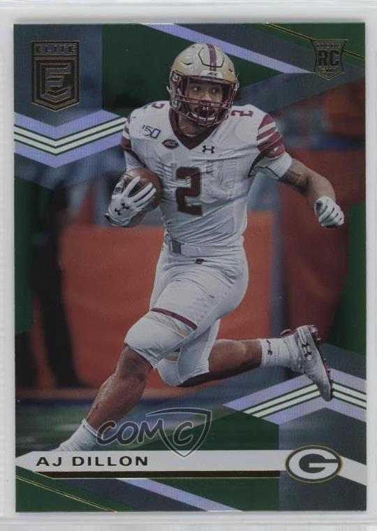 2020 Panini Donruss Elite Rookies Green AJ Dillon #145 2k3