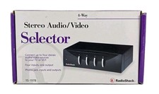 Radio Shack 4-Way Stereo Audio/Video Selector Switch 15-1978