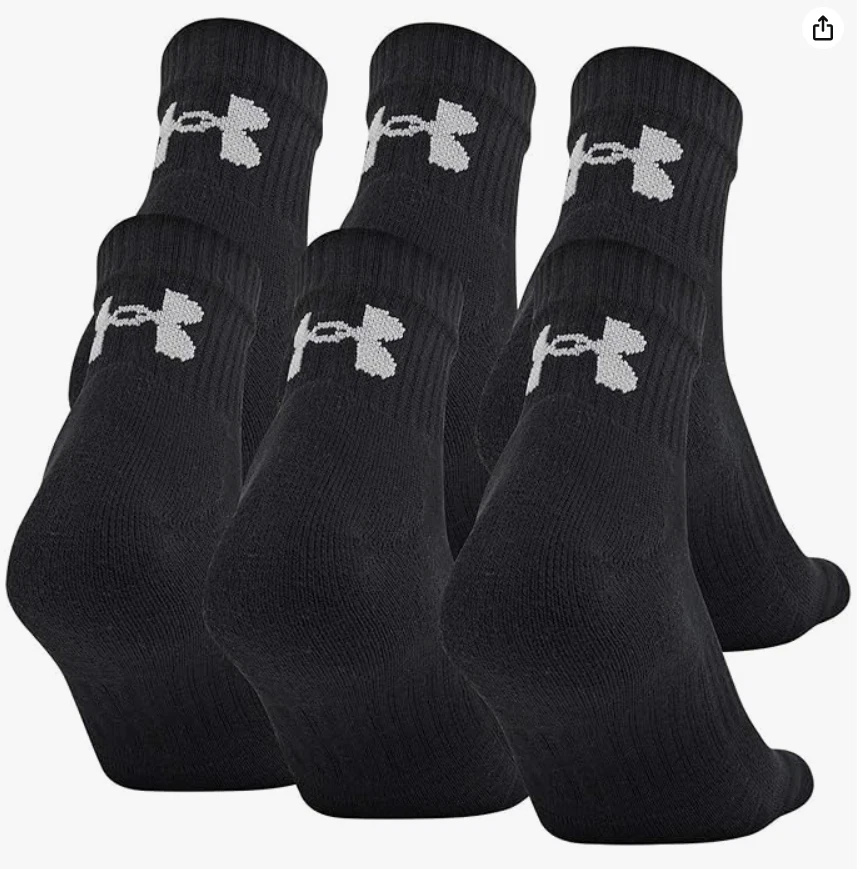 Calcetines de entrenamiento Under Armour de algodón, varios pares blancos Foto 2 de 4