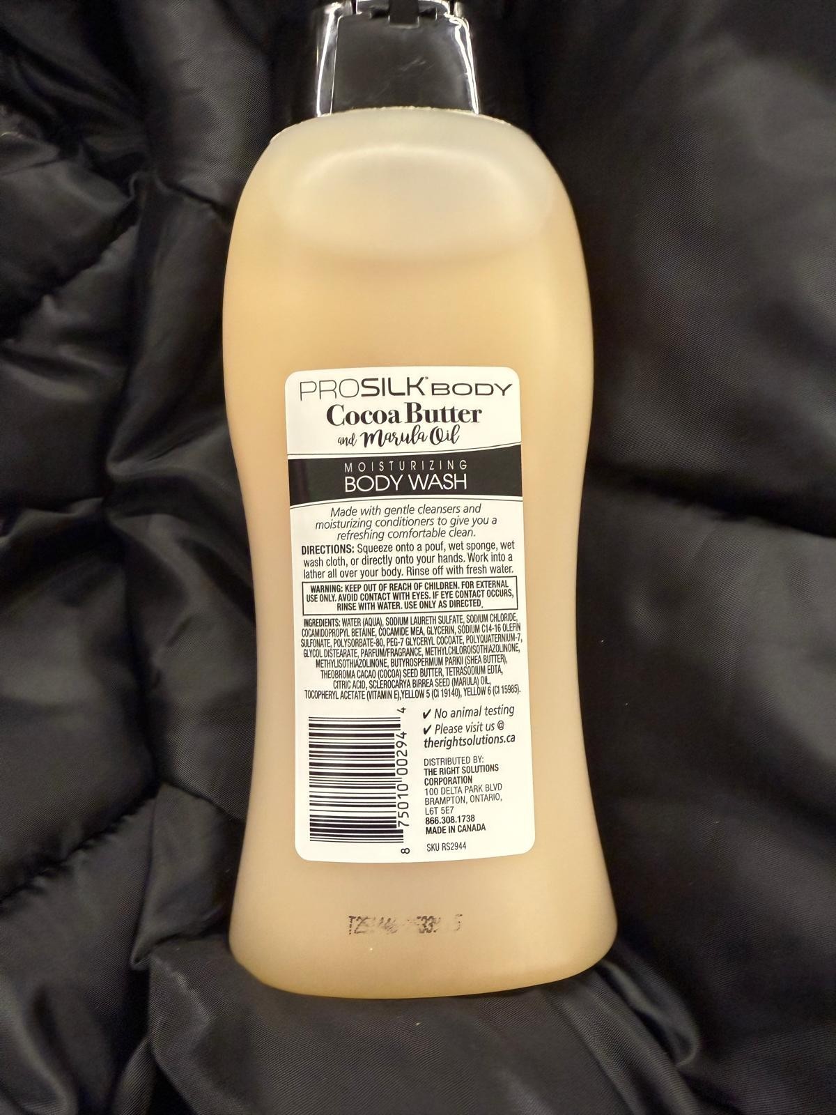 Pro Silk Body Shea & Cocoa Butter Moisturizing Body Wash w Vitamin E 24oz(710mL)