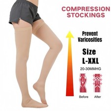 Thigh High Long Support Stockings Over the Knee 20-30mmgh Compression Socks