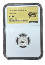 2026 P $15 AUSTRALIA KOOKABURRA 1/10ozt .9995 PLATINUM COIN NGC MS 69 2350.00 per troy oz