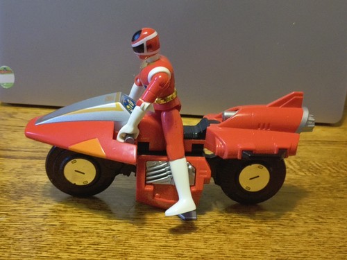 Bandai Power Rangers In Space Red Power Ranger with Galaxy Glider ...