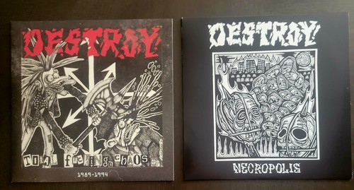 DESTROY 2 VINYL LOT (CRUST PUNK) TOTAL CHAOS AND NECROPOLIS