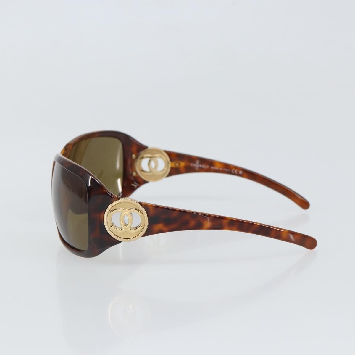 CHANEL Tortoise Pattern Sunglasses plastic Brown … - image 4