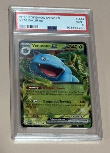 2023 Pokémon Scarlet & Violet: 151 Mew EN Venusaur EX (003/165) - PSA 9 {Mint}