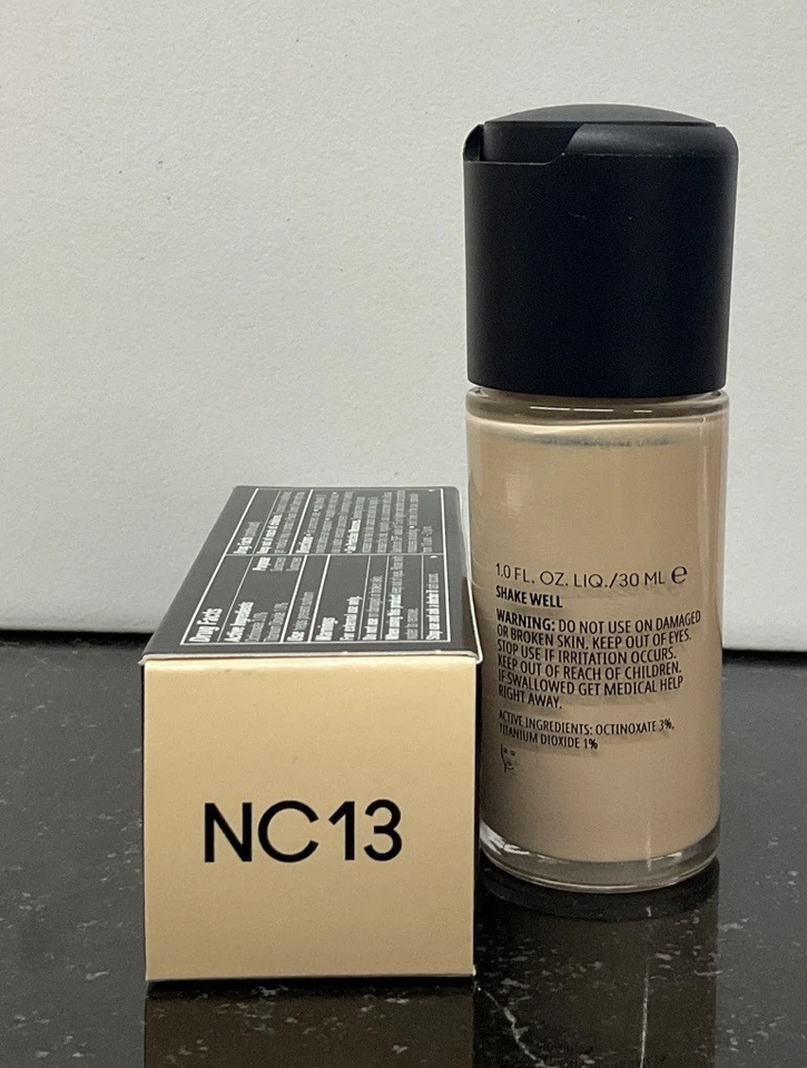 MAC Studio Fix Fluid SPF 15 24HR Matte Foundation+Oil Control-NC13-1oz/30ml-NIB - Image 3 of 3