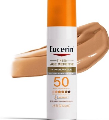 Eucerin Sun Tinted Age Defense Face Sunscreen Lotion SPF 50 with Hyaluronic 5ML 