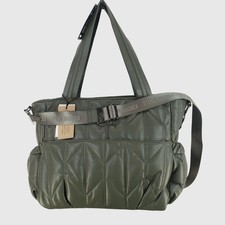 Steve Madden Olive Quilted Diaper Tote Bag With Removable Strap  Changing Pad