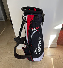 BIG BERTHA HL2 Stand Golf Bag Dual Strap 2-Way Divider Navy/Red/White excellent 