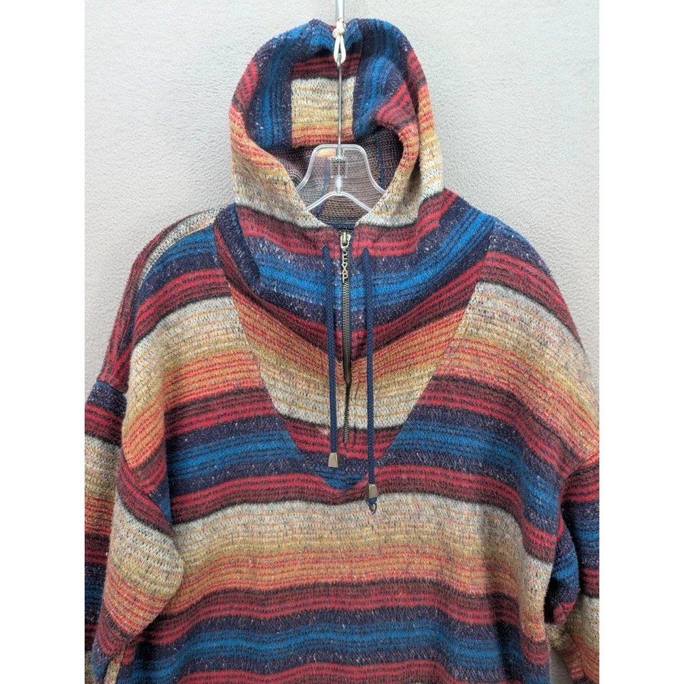 Suéter con Capucha Express Para Hombre Talla M Suroeste Vintage Y2K Rayas Acrílico Foto 4 de 4