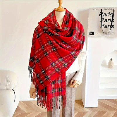 Tartan Pashmina Wrap, Shawl   Scottish Highlands  Brand New * Free Ship  
