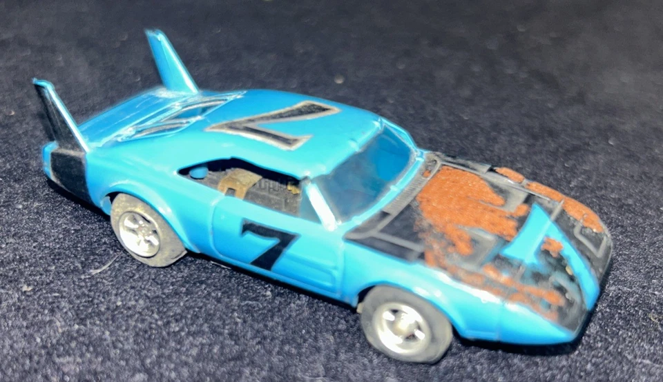 Cargador Aurora AFX Dodge Daytona Superbird #7-azul de colección Foto 3 de 4