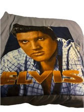 Elvis Presley Throw Blanket Plush Soft 58" X 50" Blue