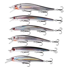  Saltwater Fishing Lures Kit, 6 Packs Assorted Surf Fishing Jerkbait Topwater 