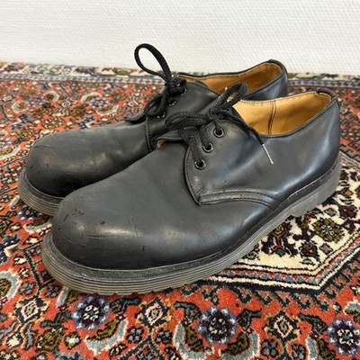 Vintage Solovair Made England 3 Eye Steelcap Schuhe Black SC3-37BG BK Last 1272
