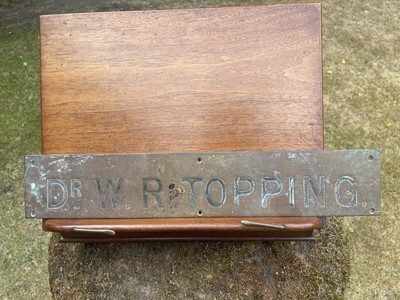 C19 Doctor WR Topping Messing Türschild Schild 18''