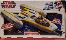Y-Wing Bomber Star Wars The Clone Wars Ship Firing Missile Launchers MIP MIB