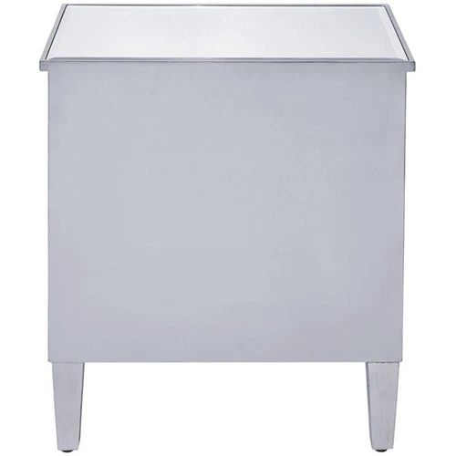 Elegant Decor Reflexion 2 Doors 24" Mirrored Accent Cabinet in Antique Silver - Picture 6 of 11