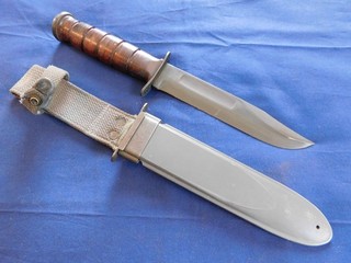 A WWII US Navy Mk2 Fighting Knife Ka Bar Guard Mrk USN Mark 2 Sailor Pilot Deck
