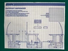 GI JOE Vintage BLUEPRINTS INSTRUCTIONS sheet OUTPOST DEFENDER 1985