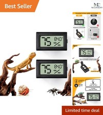 Fast Response Digital Reptile Thermometers - 2 PCS for Humidity Monitoring