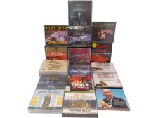 17 Sealed CD Audiobooks, Wilbur Smith, James Herbert, Agatha Christie, others B3