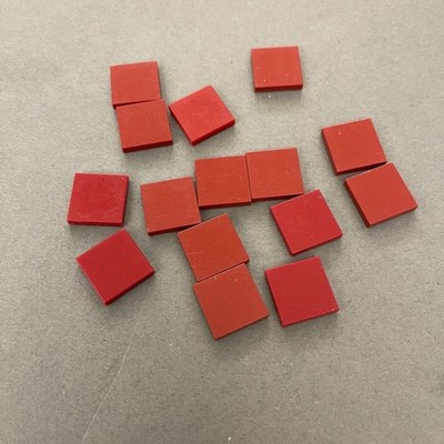 Lego 3068 Tiles Scarlet or Brick Red Replacement Parts Pieces Lot of 15