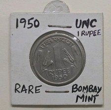 India 1rupee 1950  Unc Rare Coin