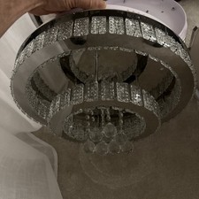 Modern Crystal Chandelier Ceiling Light Living Room LED Lamp Flush Mount Lights