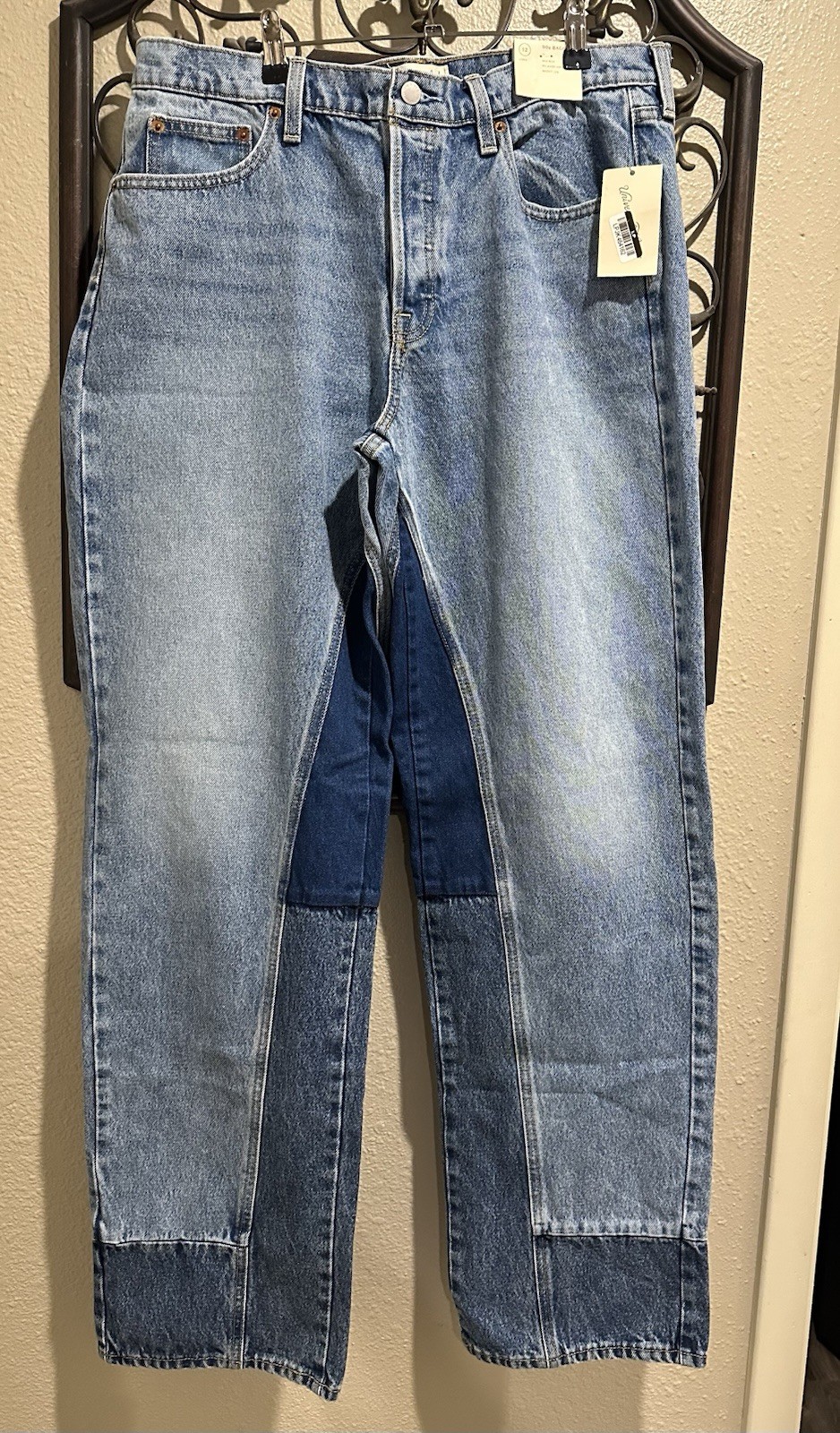 Universal Thread- 90s Baggy Patchwork Jeans, midr… - image 1