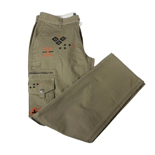 LRG Cargo Pants Men Size 34 Green True Straight Embroidered Utility Outdoor