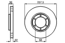 2x BOSCH Bremsscheiben Vorne für OPEL Frontera A SUV (U92) Campo (TF0, TF1)