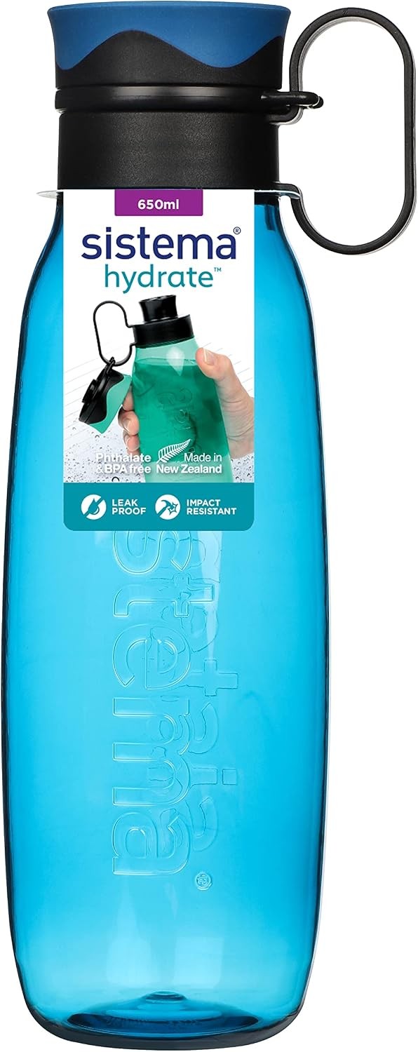 Sistema Hydrate Traverse Tritan Water Bottle 650ml BPA-Free Leakproof - Blue - Image 2