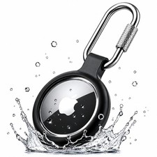 for AirTag Keychain Holder  Professional Carabiner  Waterproof BLACK-1PC