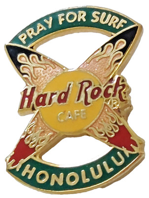 Hard Rock Cafe ''Honolulu''  ''Pray For Surf'' Surfboard Pin