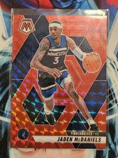 2024-25 Panini Mosaic Jaden McDaniels #101 Red Mosaic Prizm
