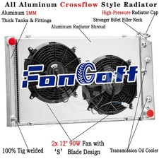 3 Row Radiator Shroud Fan For 1971-1990 Chevy...