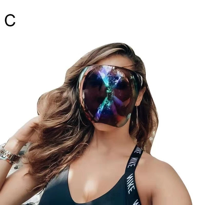 Gafas de sol "MASCARILLA COMPLETA" Protector Espejo POLARIZADO Mujeres PROTECTOR FACIAL COMPLETO DE GRAN TAMAÑO Foto 3 de 4