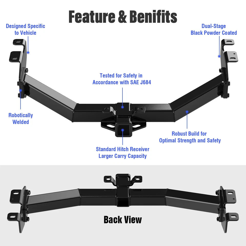 Trailer Towing Hitch 2 Inch Receiver Fit Sierra /Silverado 1500 1999-2013 - Image 2 of 4