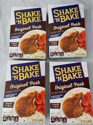 4 Pack Shake 'N Bake Original Pork Coating Mix 5 oz Box | Crispy Oven-Baked Pork