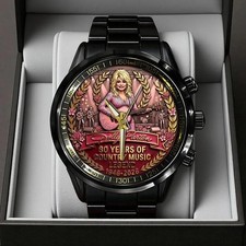 Dolly Parton 80th Anniversary Black Stainless Steel Watch