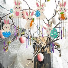 12Pcs Wind Chime Making Kit DIY Make A Wind Chime Kit for Kids Garden Summer