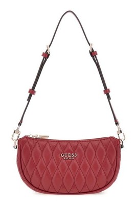 GUESS Valla Mini Top Zip Shoulder Bag Schultertasche Tasche Red dunkelrot Neu