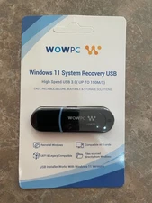 WOWPC Windows 11 System Recovery USB 3.0 Reinstall Boot Drive PC Laptop NIB NEW