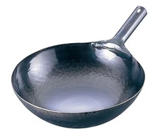 Yamada Iron Chinese Hammered One Hand Wok (Plate Thickness 1.6mm) 36cm ATY9236