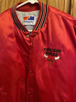 Vintage Chicago Bulls Stin Jacket Swingster Starter Chalkline